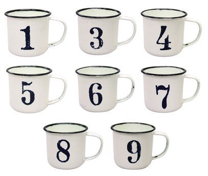 NUMBERS 4oz Enamel Espresso Cup