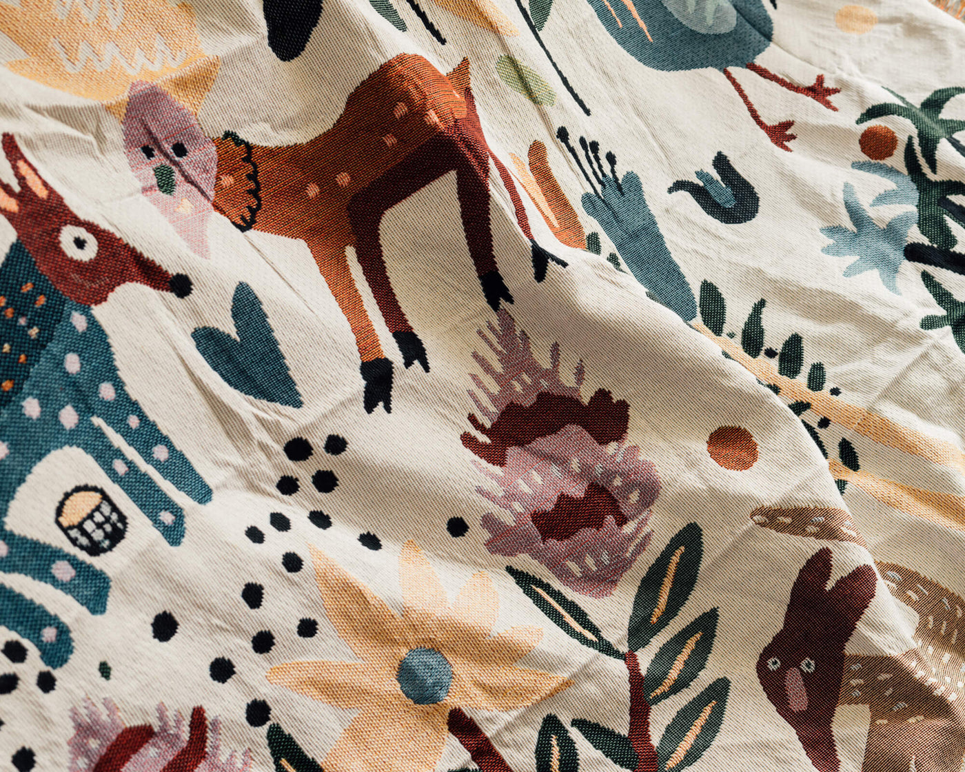 Animal Forest Throw Blanket